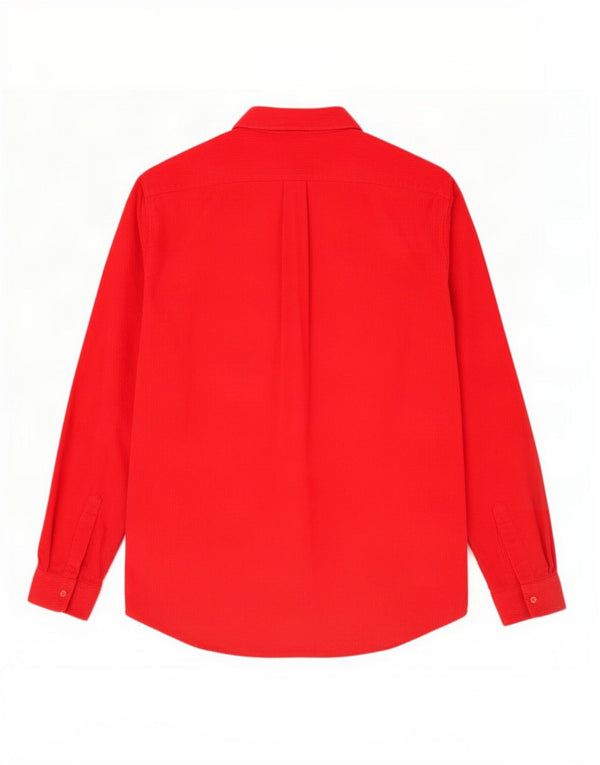 Vintage Mens Corduroy Shirt Small Red Cotton