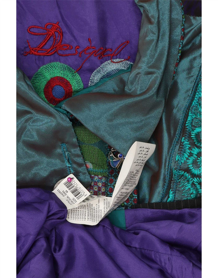 Desigual Pardessus graphique pour femme EU 40 Medium Multicolore Patchwork