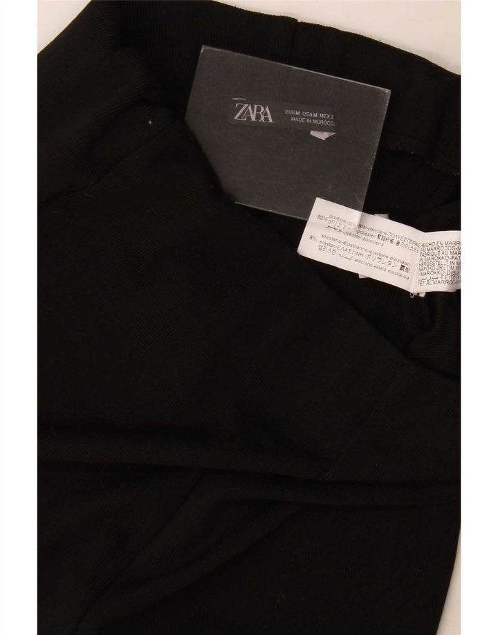 Zara Leggings Femme UK 12 Polyester Noir Moyen