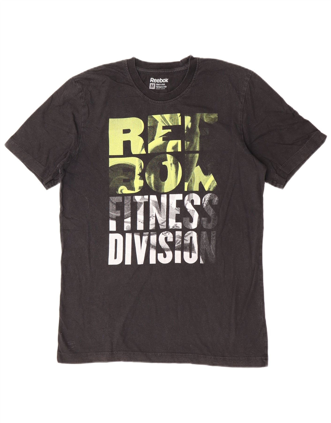Reebok T-Shirt Graphic Homme Noir Moyen Coton