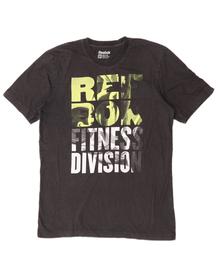 Reebok T-Shirt Graphic Homme Noir Moyen Coton