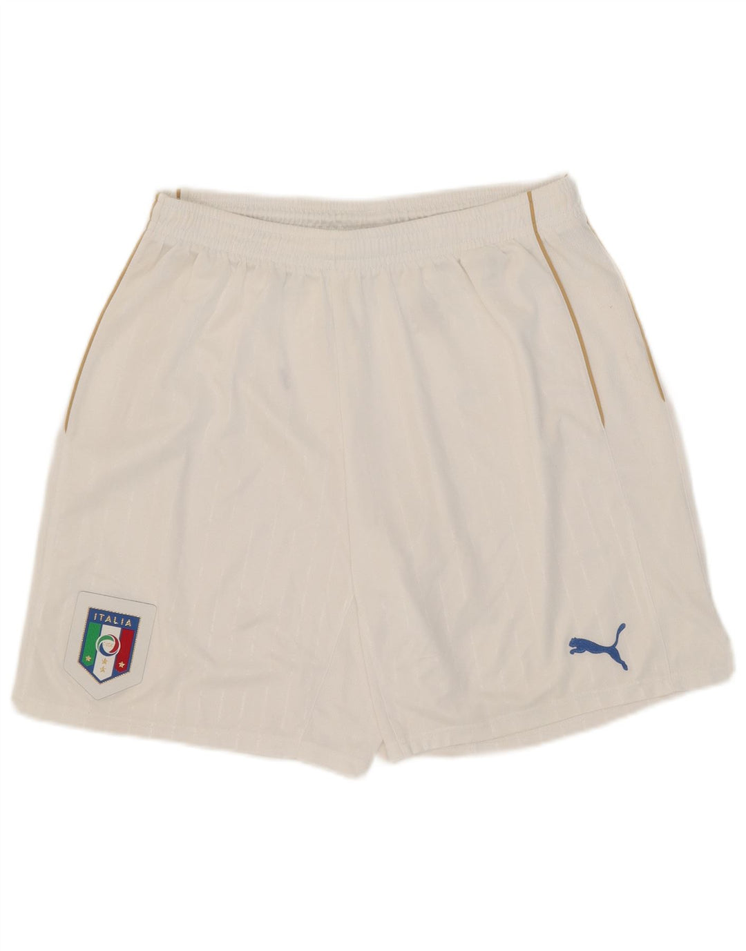Puma Short de Sport Italia Homme Blanc XL