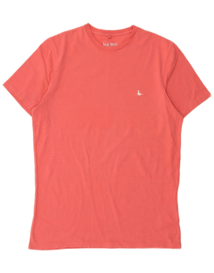 Jack Wills T-shirt coupe classique pour homme en coton rose moyen