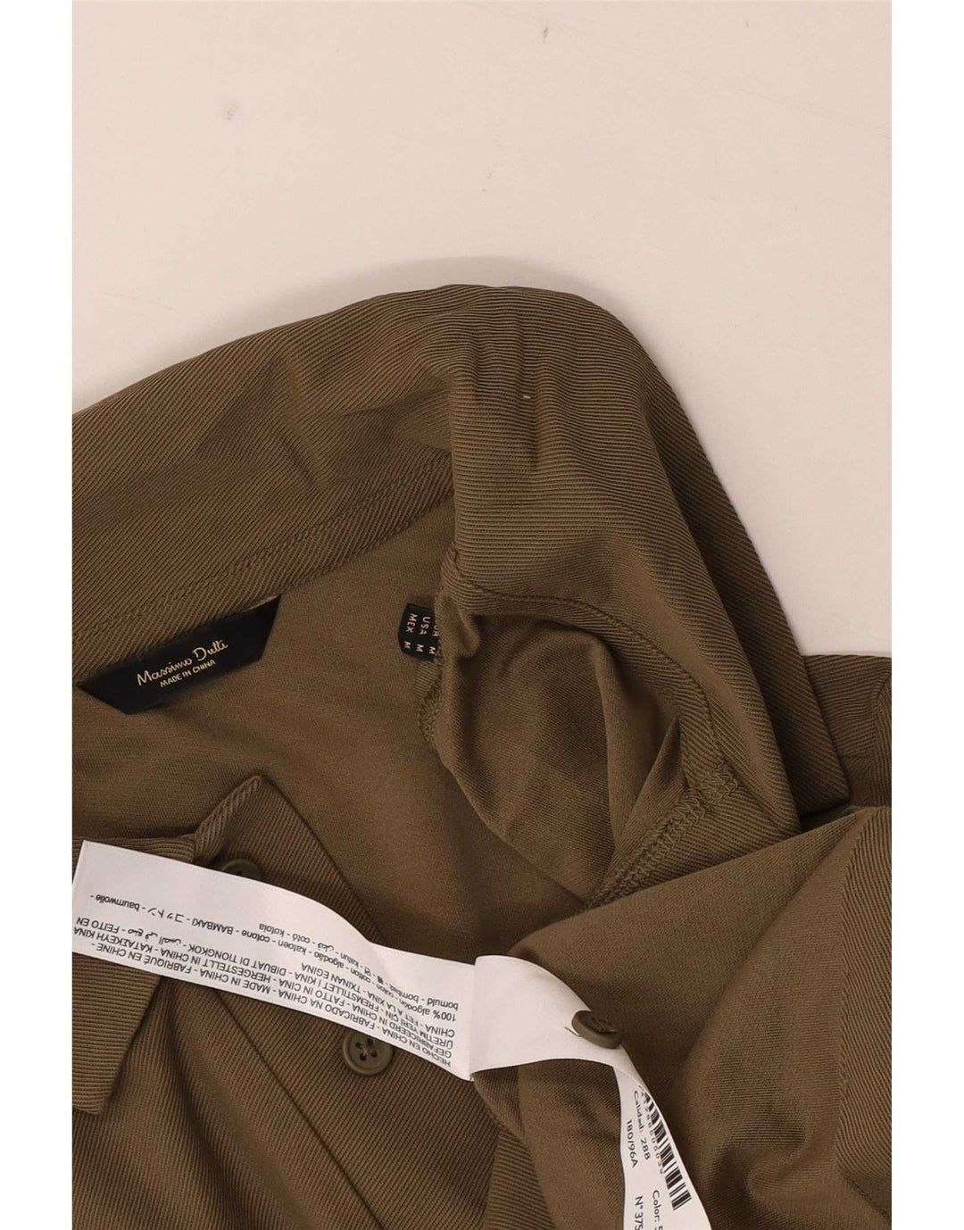 Massimo Dutti Polo Homme Kaki Moyen Coton