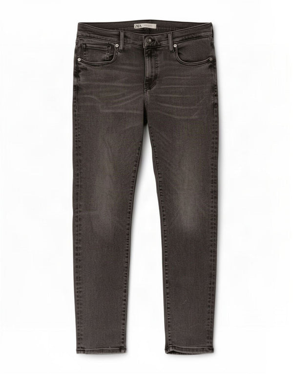 Zara Jean skinny pour homme EU 42 Large W32 L30 Gris Coton