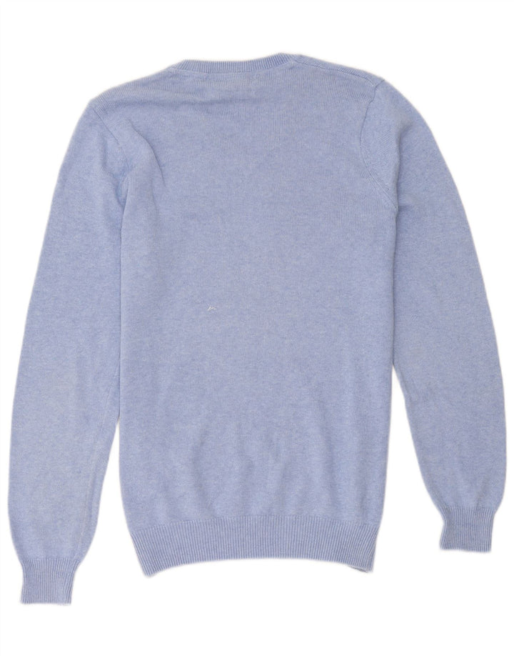 Marks & Spencer Pull col V pour homme en coton bleu Taille S