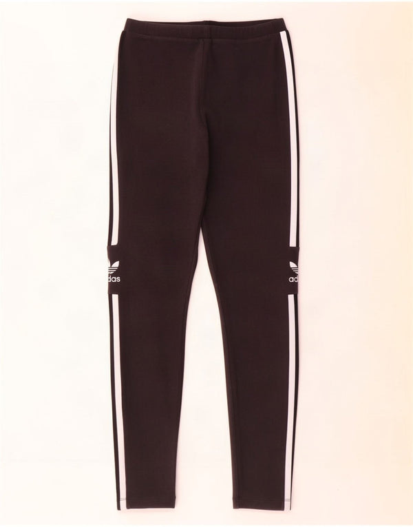 Adidas Leggings graphiques pour femmes UK 12 coton noir moyen