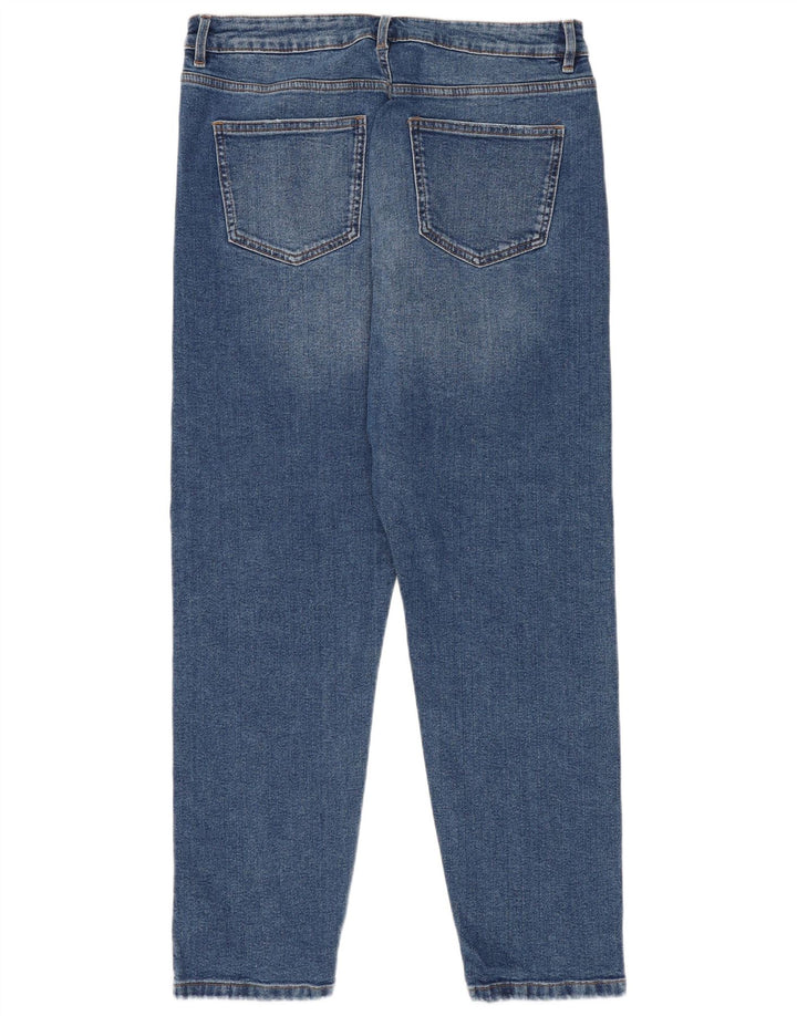 Marks & Spencer Jean Mom Regular Tapered pour femme UK 14 Medium W30 L28 Bleu