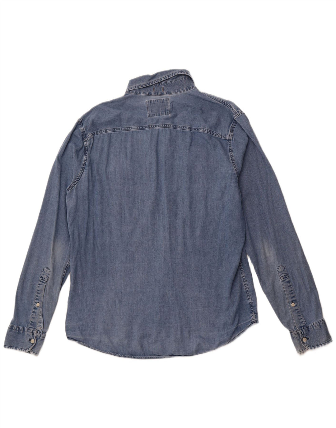 HOLLISTER Chemise en Jean Bleu Moyen Coton Homme