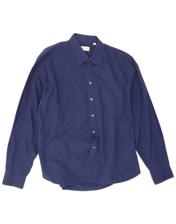 Yves Saint Laurent Chemise Homme 2XL Bleu Marine Coton