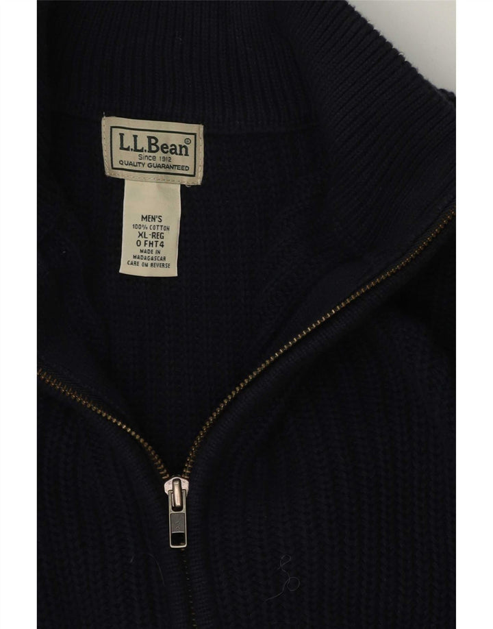 L.L.Bean Cardigan Homme Pull XL Bleu Marine Coton