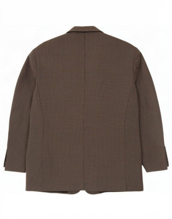 Marks & Spencer Veste blazer à 3 boutons pour homme UK 44 XL Gris Vichy Laine Vierge