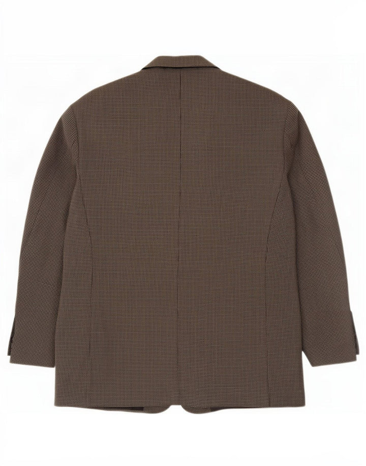 Marks & Spencer Veste blazer à 3 boutons pour homme UK 44 XL Gris Vichy Laine Vierge