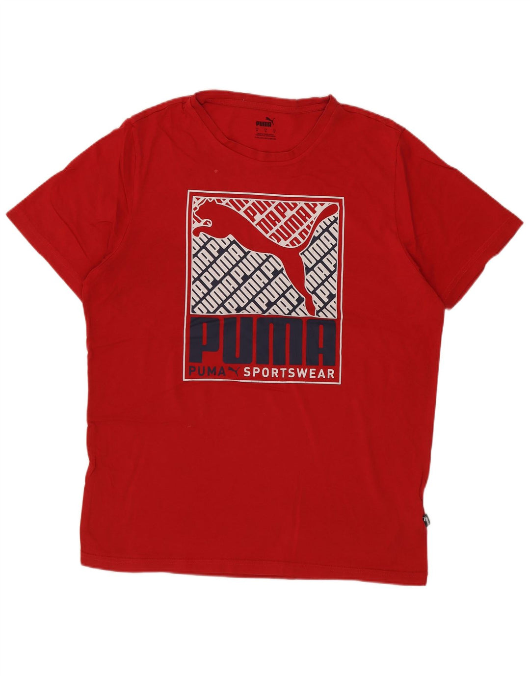 Puma T-Shirt Graphic Homme Rouge Moyen Coton