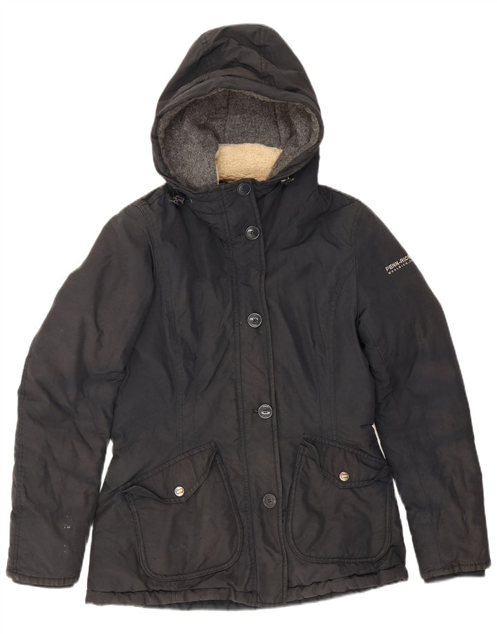 Woolrich Veste coupe-vent à capuche pour femme UK 10 Small Noir