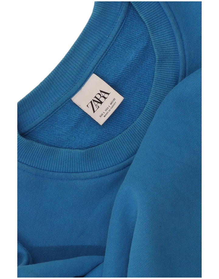 Zara Sweat-shirt pour homme Bleu Taille L