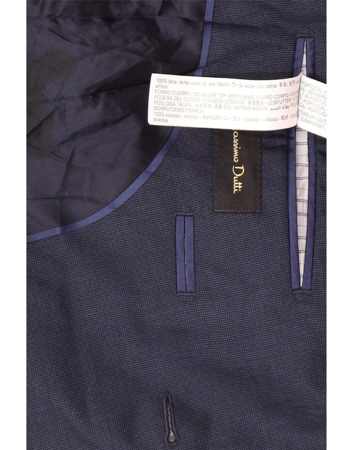 Massimo Dutti Veste Blazer Homme EU 50 Bleu Marine Moyen Pied-de-Poule