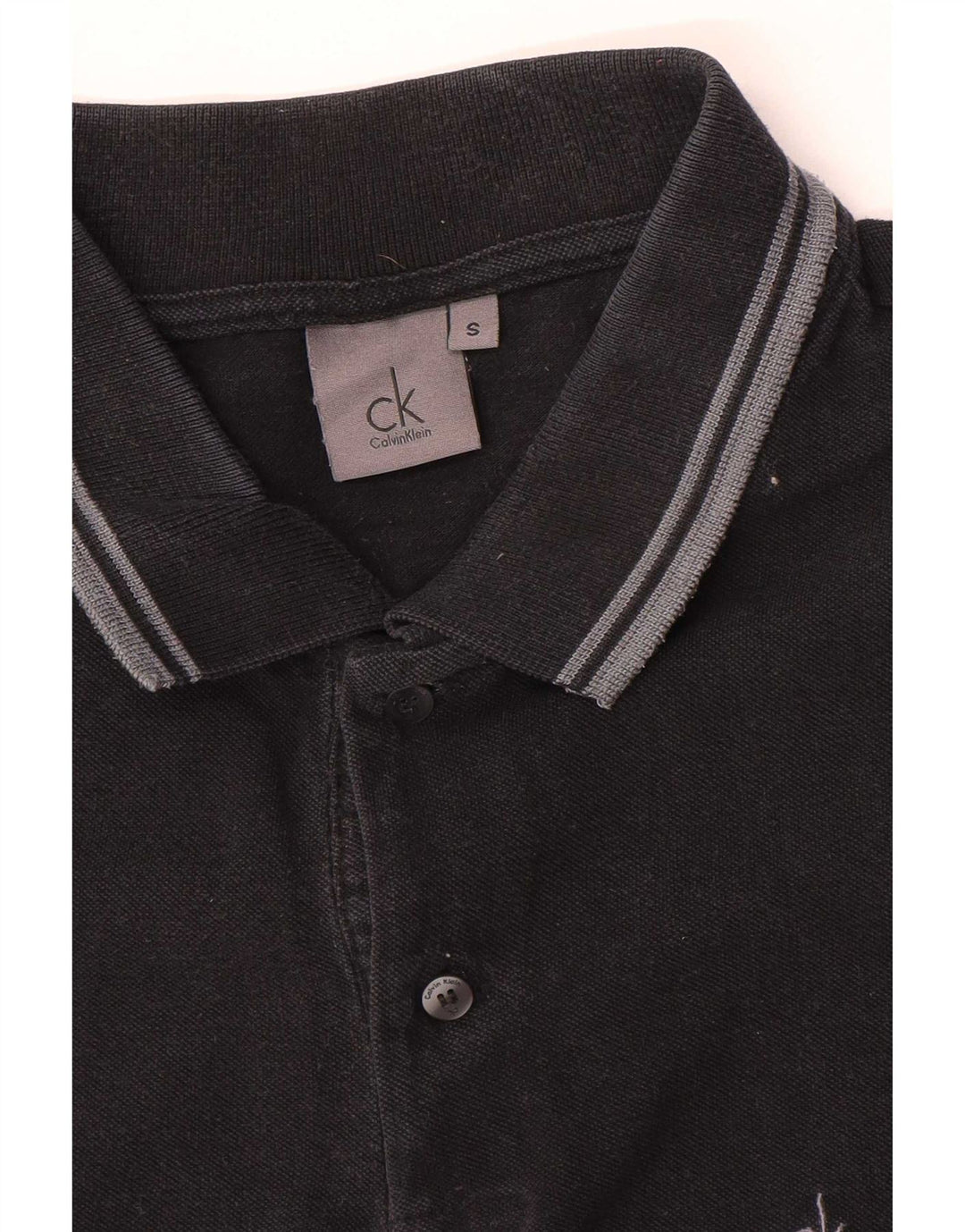 Calvin Klein Polo Homme Petit Noir Rayé