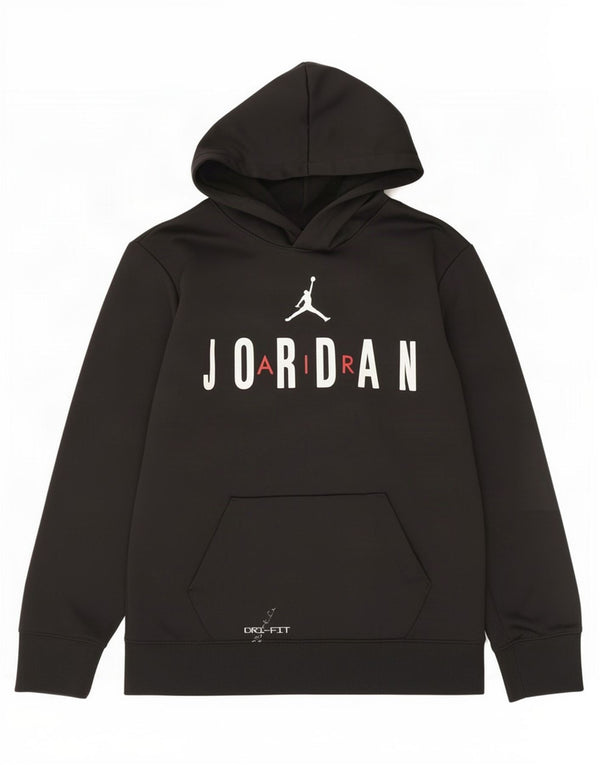 Jordan Pull à capuche graphique Dri Fit pour garçon 12-13 ans Grand Noir Polyester