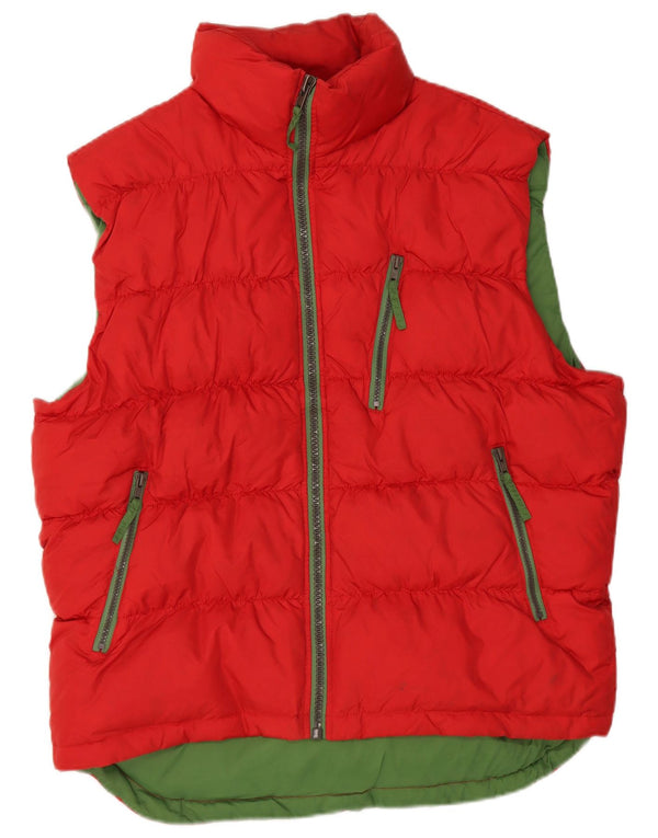 Zara Mens Padded Gilet UK 40 Large Red Nylon