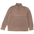 Izod Sweat-shirt à col zippé pour homme en coton à carreaux marron moyen