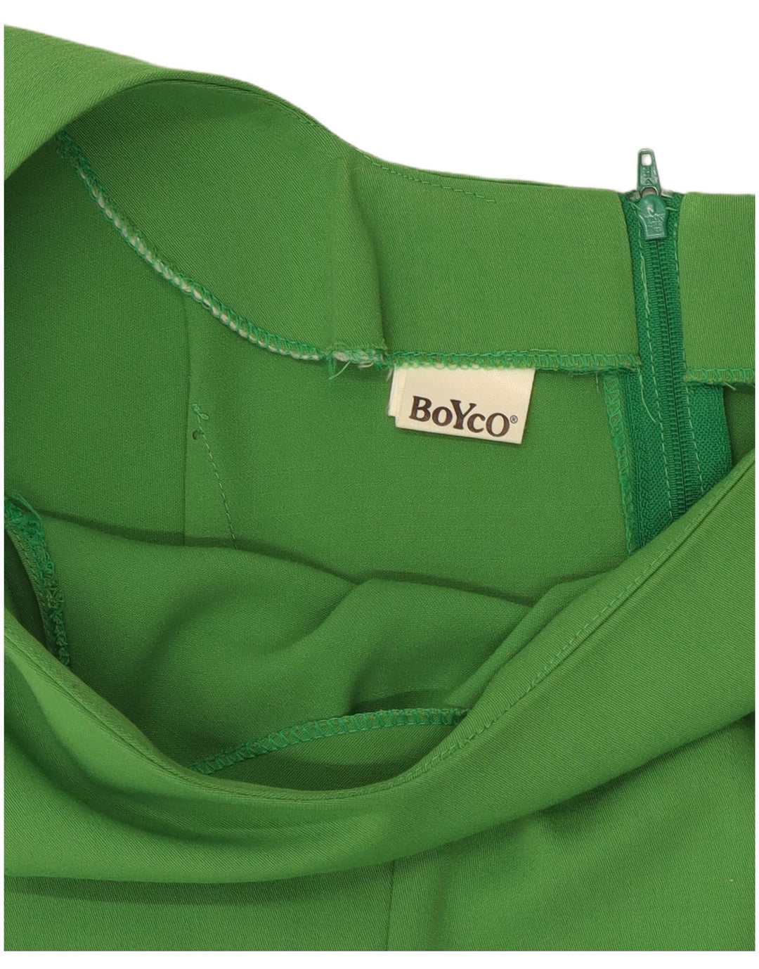 robe fourreau sans manches femme vintage UK 14 Polyester vert moyen