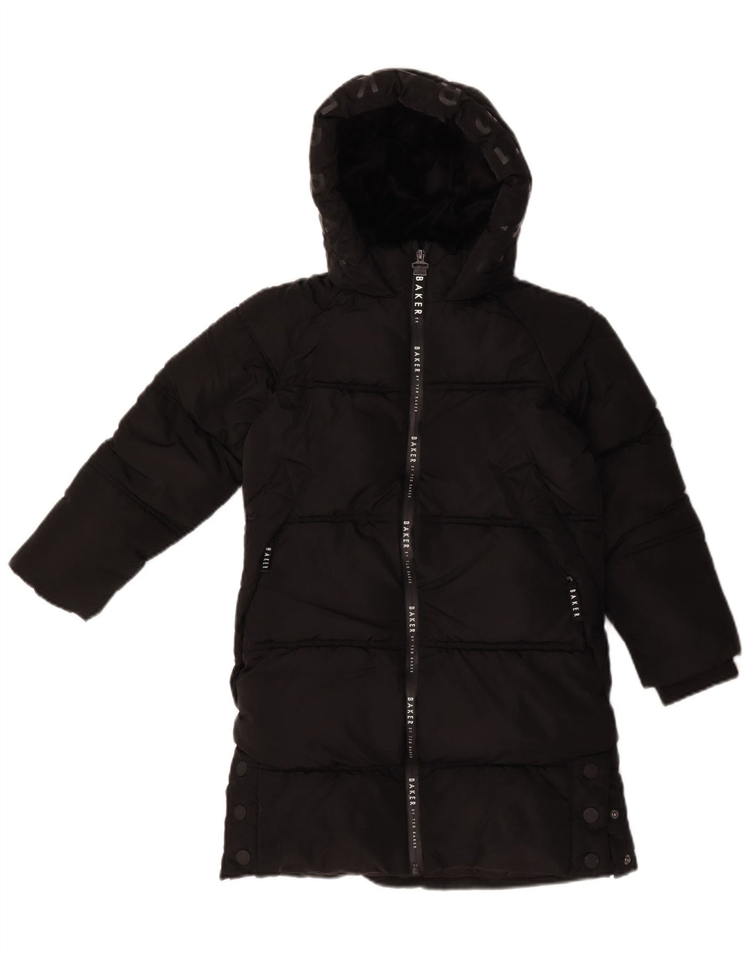 Ted Baker Manteau matelassé à capuche graphique pour fille 7-8 ans Noir Polyester