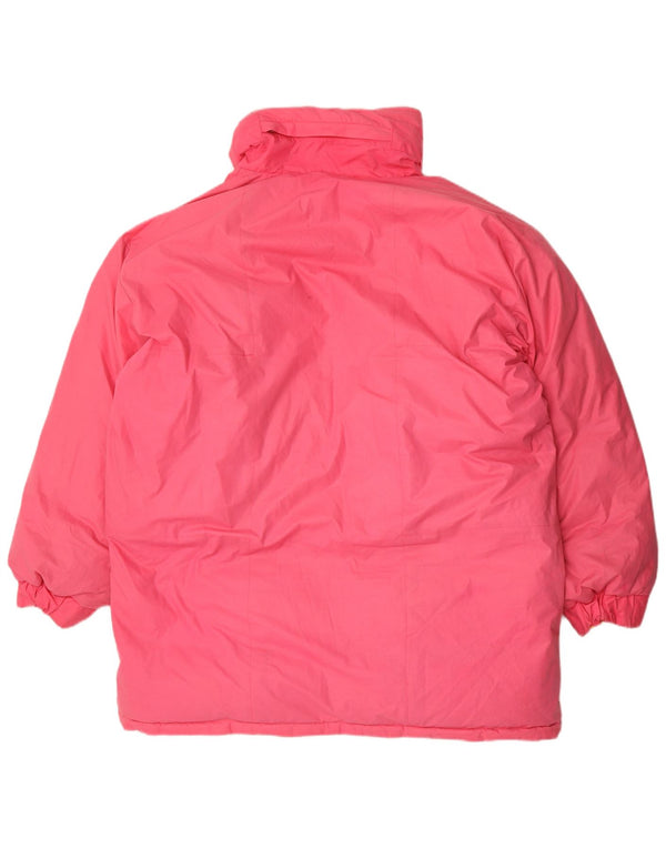 manteau rembourré à capuche vintage pour hommes UK 42 XL Polyester rose