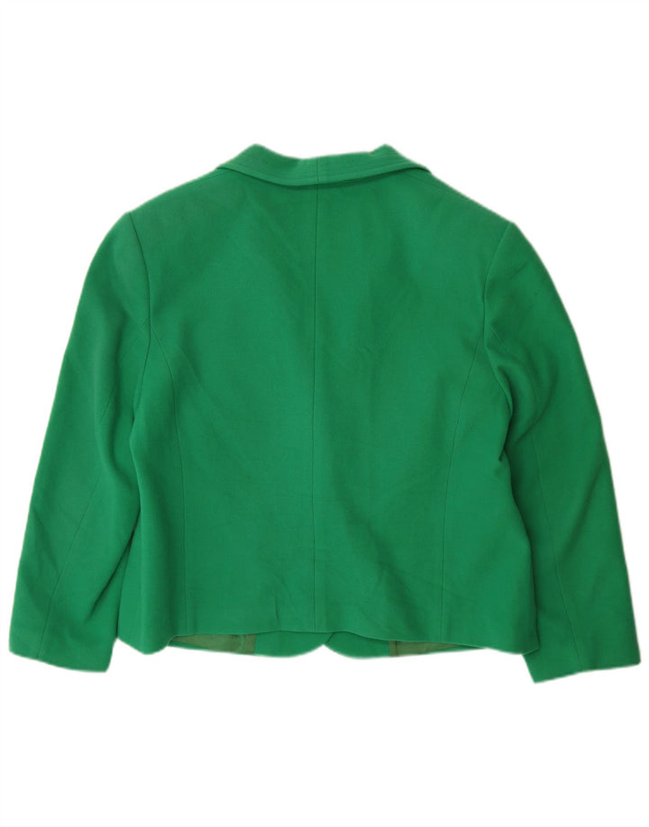 Separa Fink Veste Blazer 1 Bouton pour Femme UK 18 XL Laine Verte