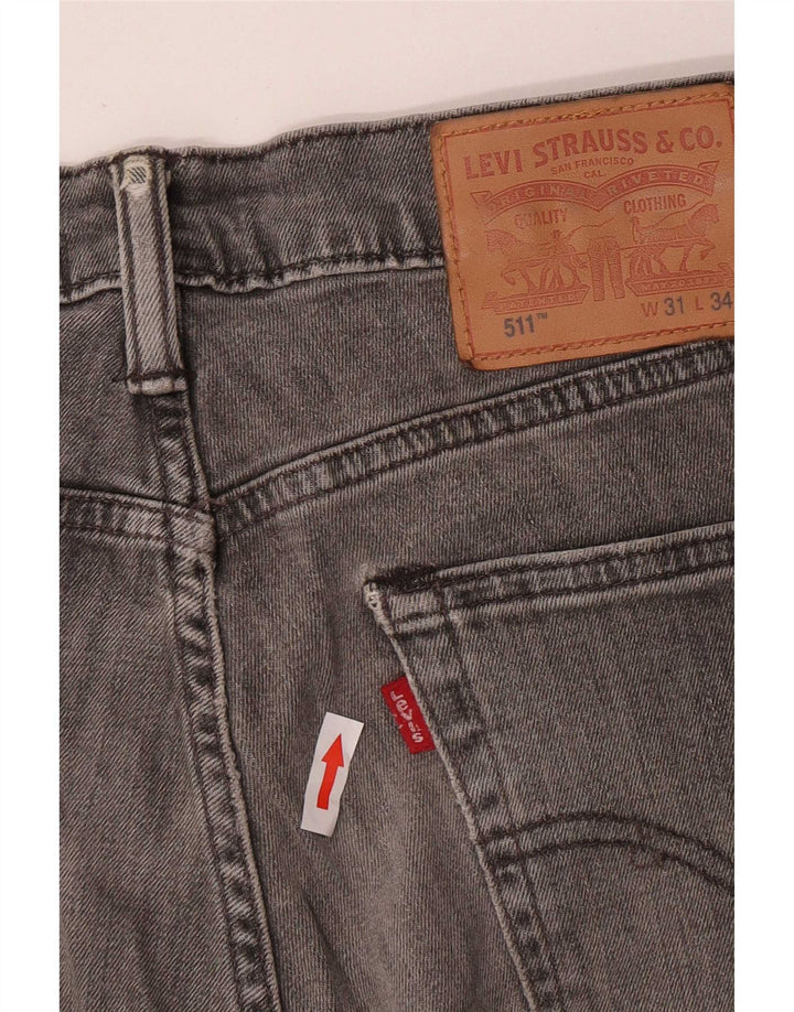 Levi's Jean Slim 511 Homme W31 L34 Gris Coton