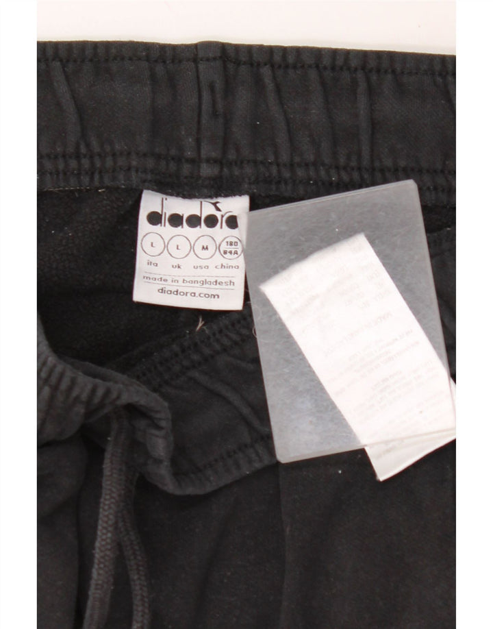 DIADORA Pantalon de Survêtement Homme Joggers Large Noir Colourblock Coton