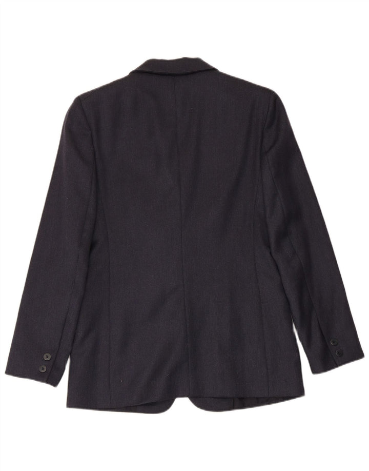 MISSTWIDD Veste Blazer 2 Boutons Femme IT 40 Petite Laine Vierge Bleu Marine