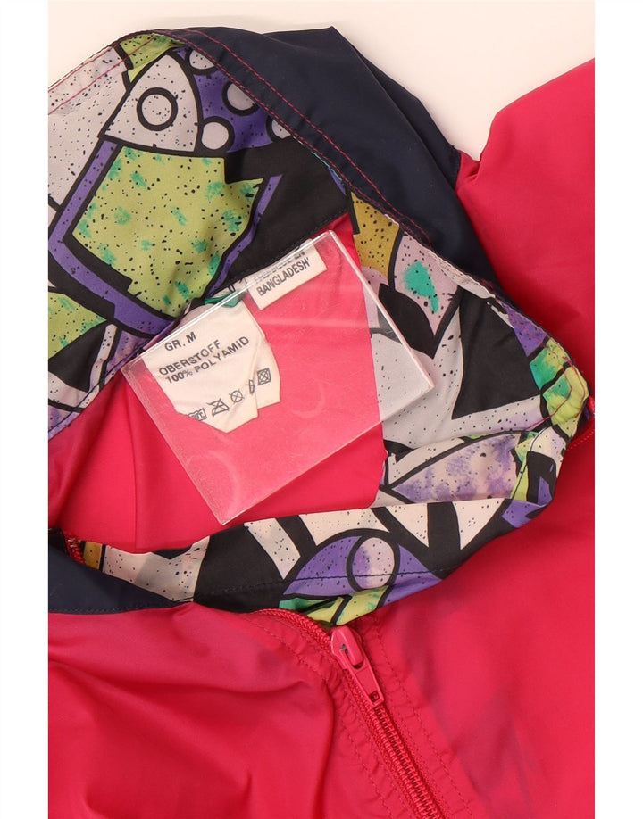 VINTAGE Veste de pluie à capuche pour homme UK 38 Medium Multicolore Géométrique