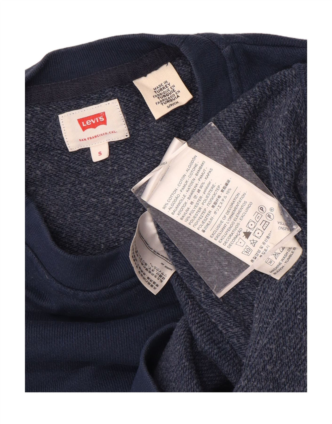 LEVI'S Sweat-Shirt Graphique Homme Petit Bleu Marine Coton