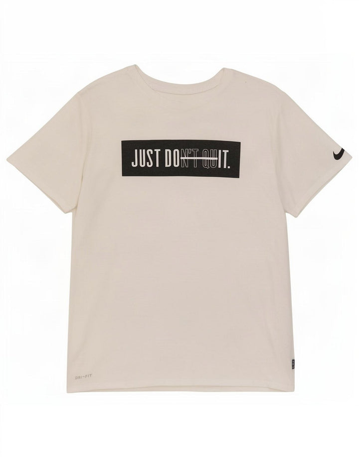 Nike Hommes Athletic Cut Graphic T-Shirt Top Blanc Moyen Polyester
