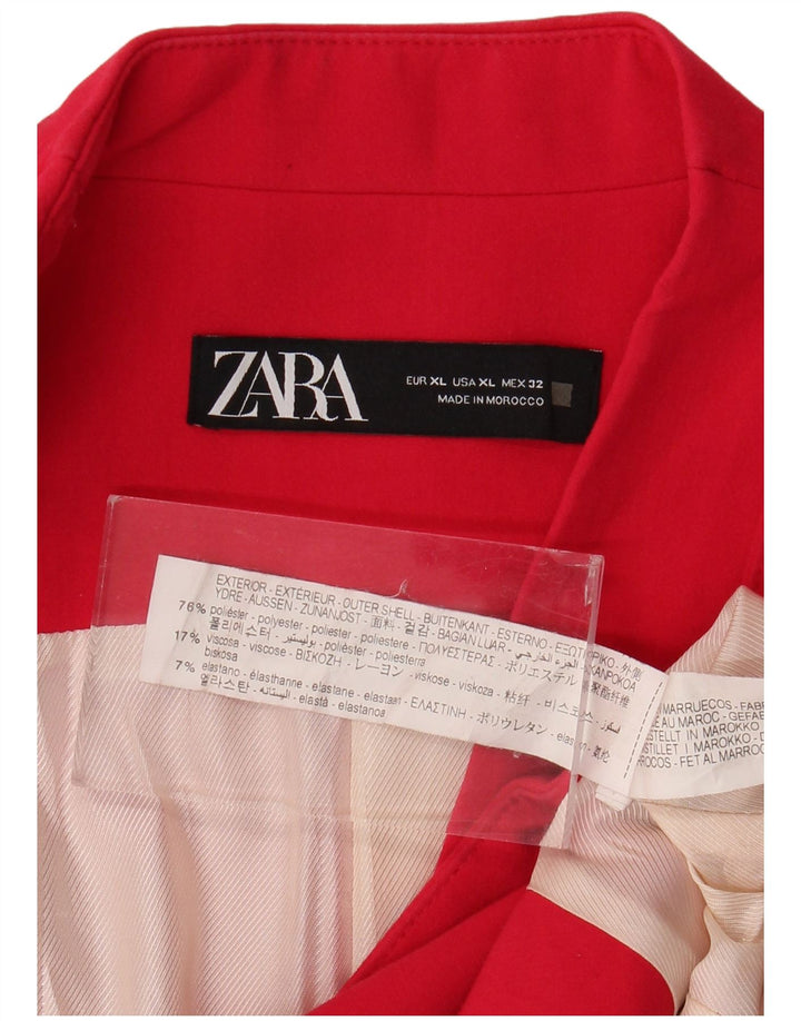 Zara Veste Blazer Femme UK 18 XL Rose Polyester