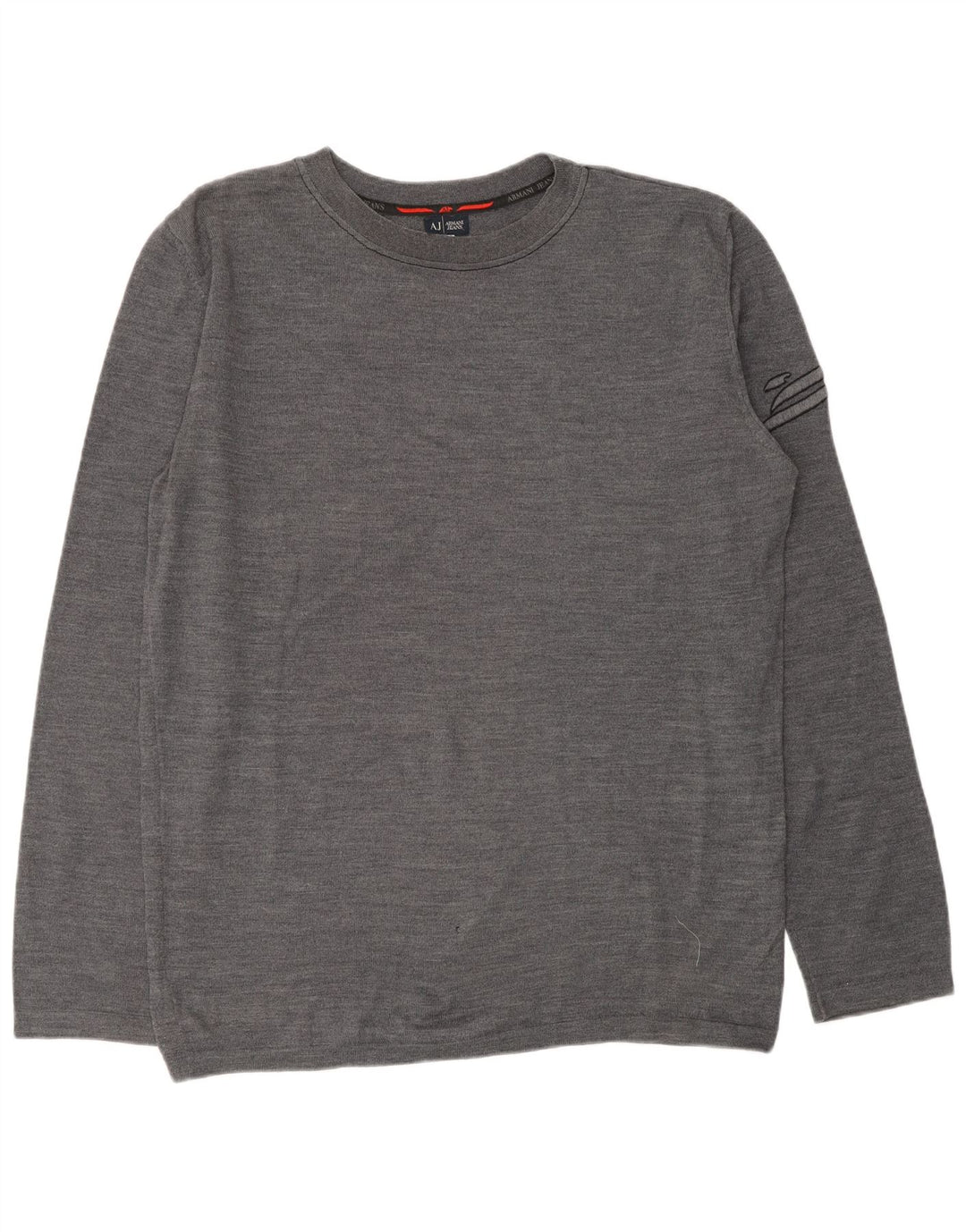 ARMANI JEANS Pull à col rond pour homme 2XL Gris Laine
