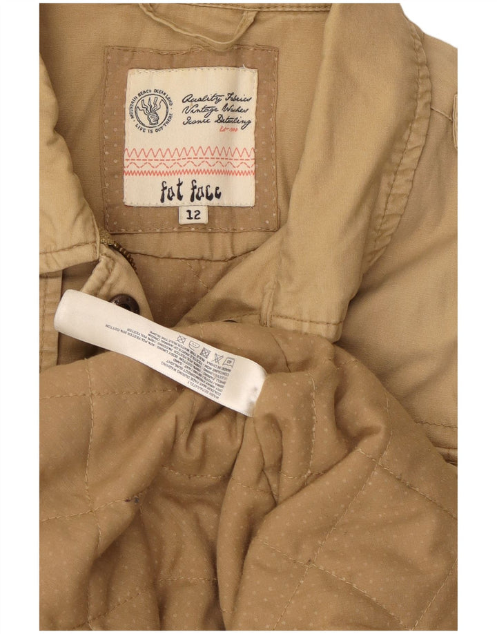 Fat Face Veste militaire pour femme UK 12 Coton beige moyen