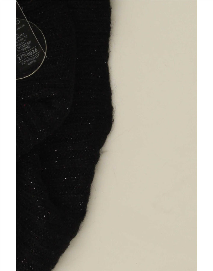 Marks & Spencer Pull col roulé pour femme UK 14 Medium Noir moucheté