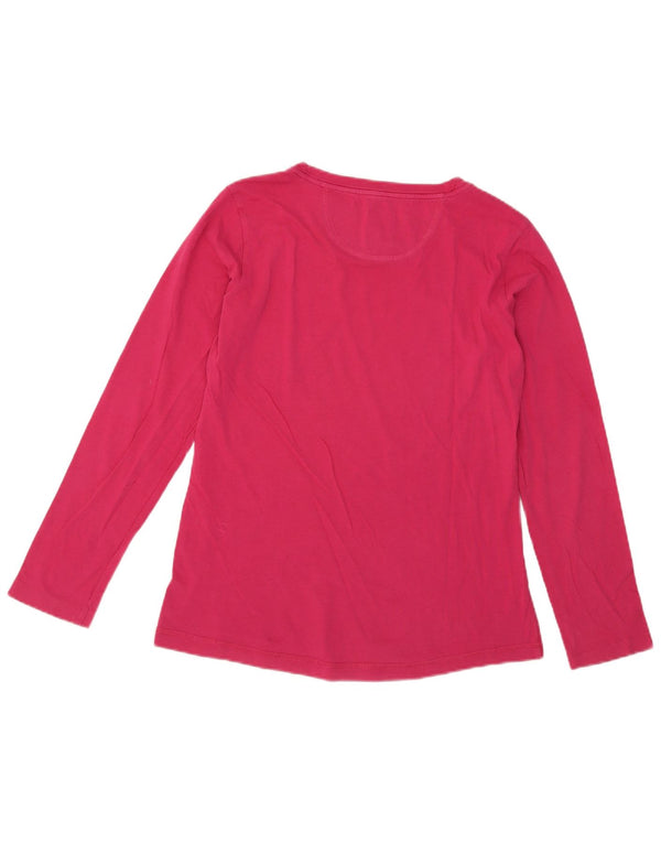 Champion Womens Heritage Fit Graphic Top Long Sleeve UK 18 XL Pink Cotton