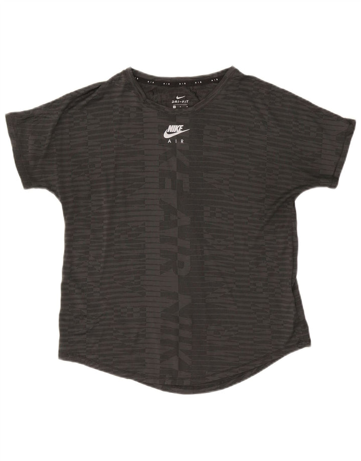 Nike T-shirt graphique pour femme UK 14 Gris moyen Polyester