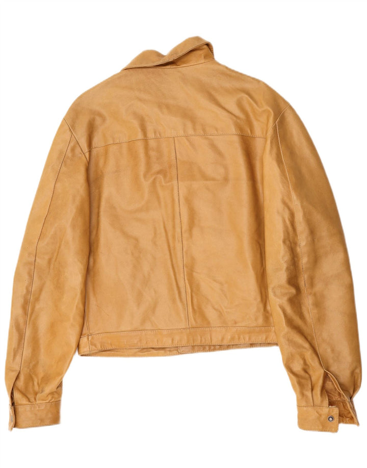 veste en cuir homme vintage UK 36 Petit Marron