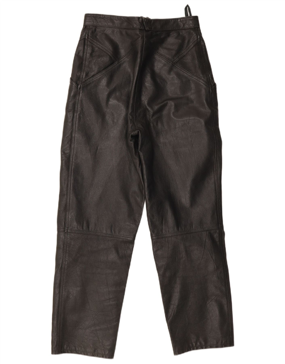 Pantalon en cuir femme vintage W28 L30 Noir