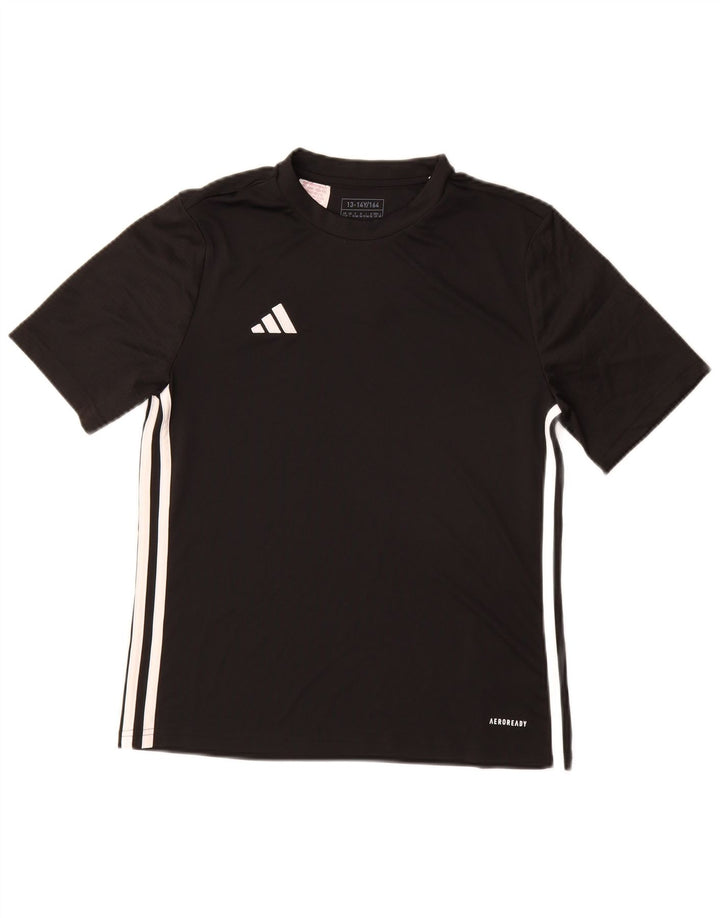 ADIDAS Garçon Aeroready T-Shirt Top 13-14 ans Noir Polyester