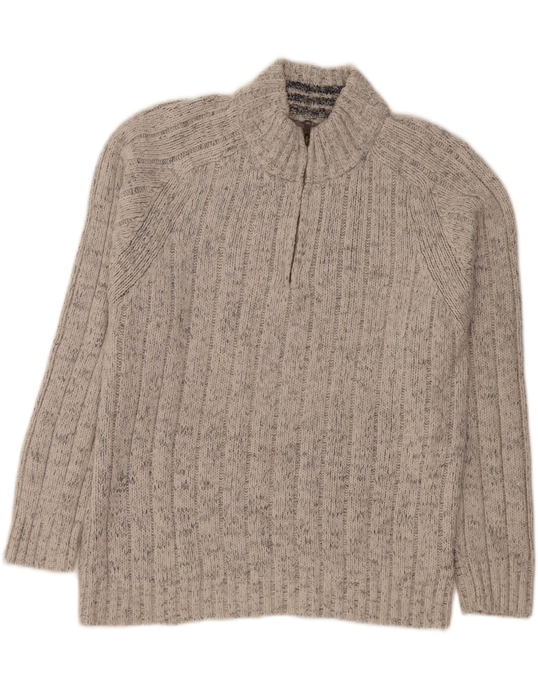 Marks & Spencer Pull col zippé pour homme en acrylique moucheté grand gris
