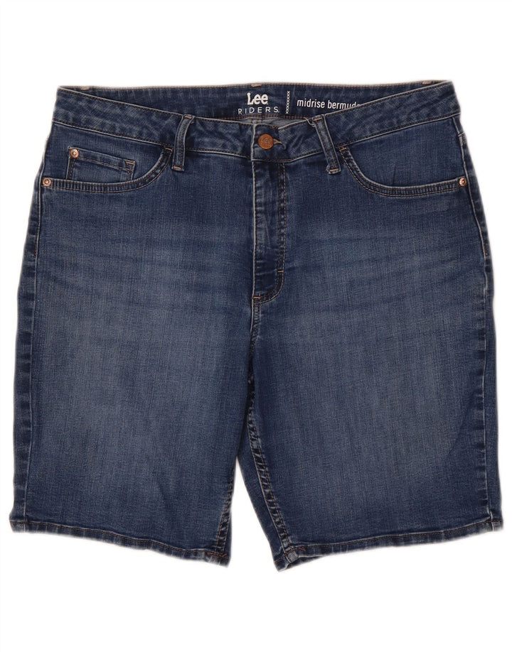 LEE Bermuda en jean taille moyenne Riders pour femme W32 Bleu moyen