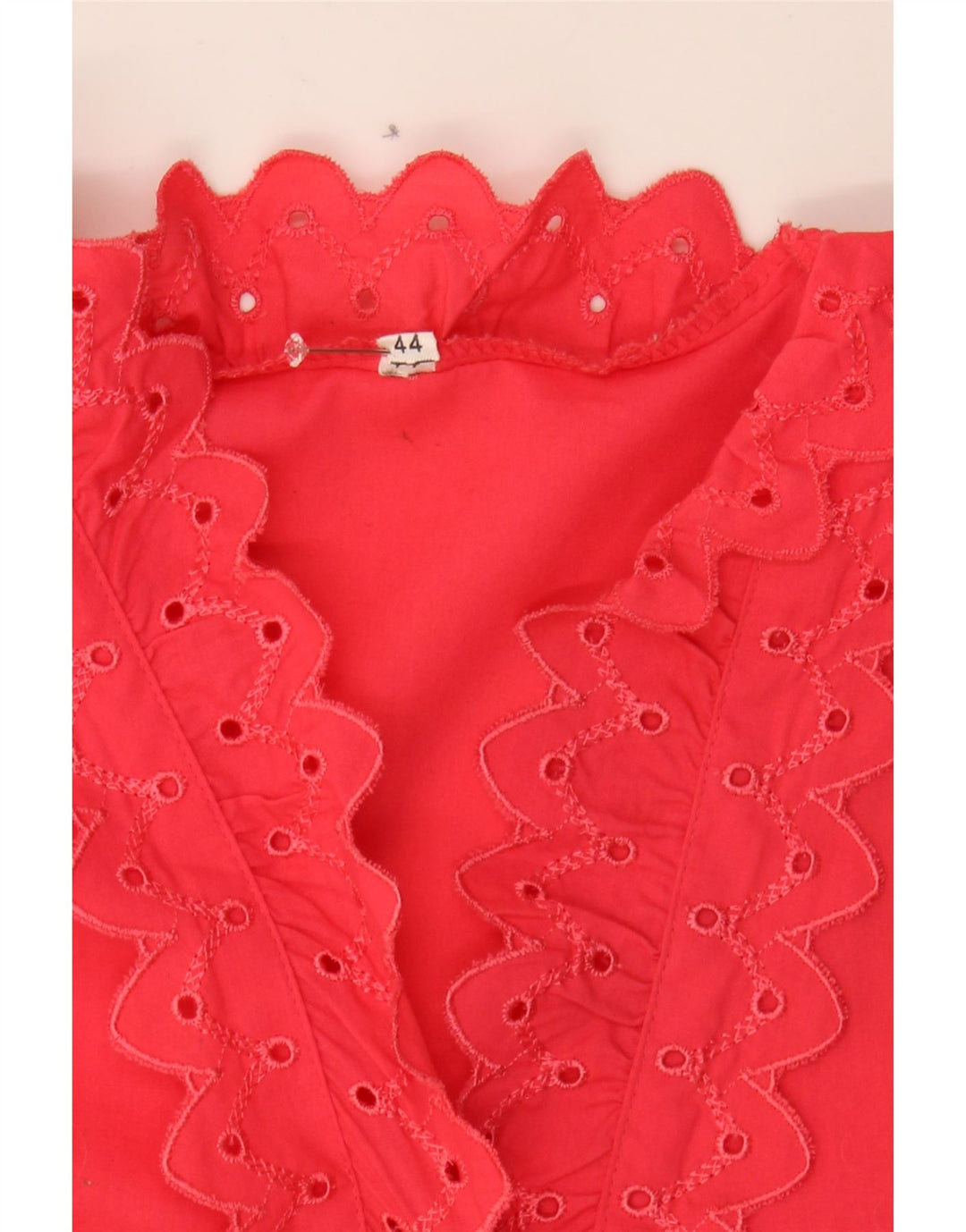 VINTAGE Womens Short Sleeve Shirt Blouse IT 44 Medium Pink Cotton Vintage Vintage and Second-Hand Vintage from Messina Hembry 
