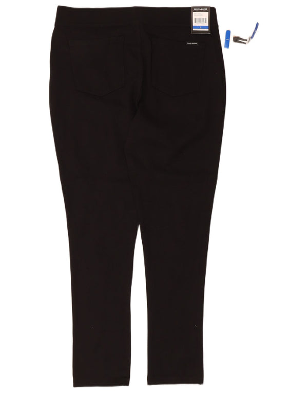 Dkny Pantalon décontracté skinny pour femme Large W34 L28 Noir Viscose