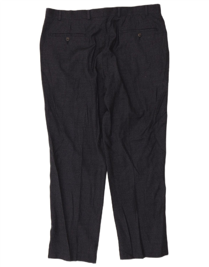 Marks & Spencer Pantalon de costume coupe ajustée pour homme W36 L29 Gris pied-de-poule