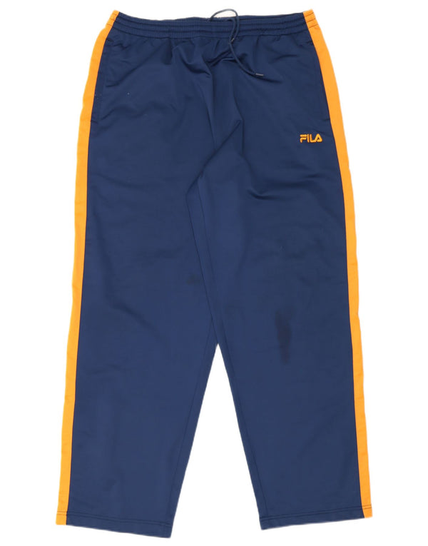Fila Pantalon de survêtement pour homme XL Bleu Colorblock Polyester
